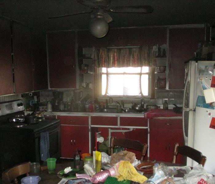 Kitchen destroyed from fire damage 