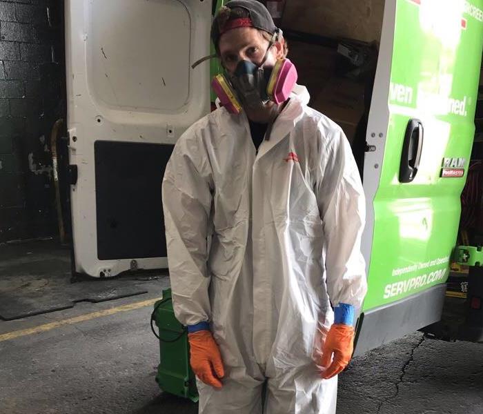 SERVPRO technician in PPE