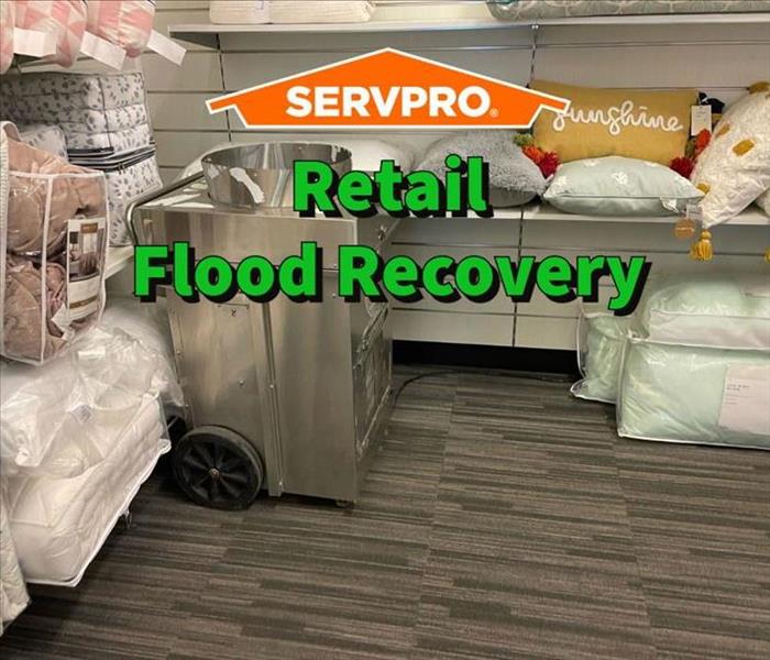 An Atlanta retail business recovering from flood damage.