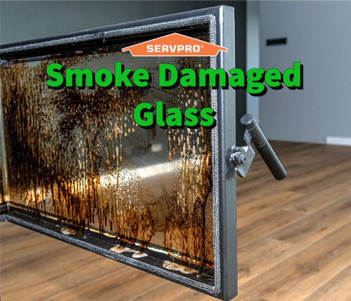Smoke damage on glass