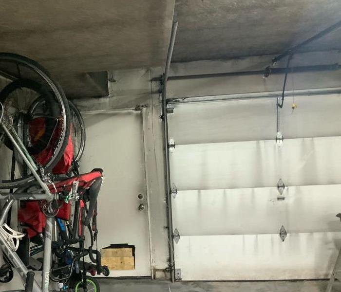 Soot damage in Atlanta garage 